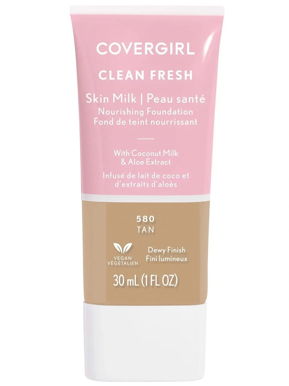 3/$12 CoverGirl 580 Tan Clean Fresh Skin Milk Nourishing Foundation 1oz